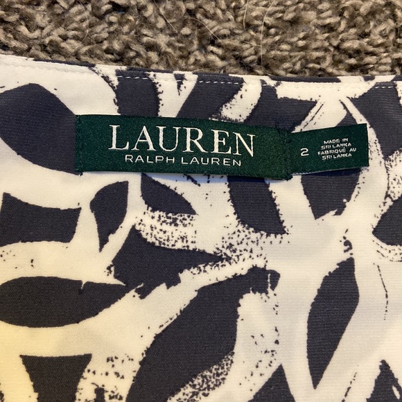 Ralph Lauren dress, long sleeve with grey and white pattern - Picture 2 of 2